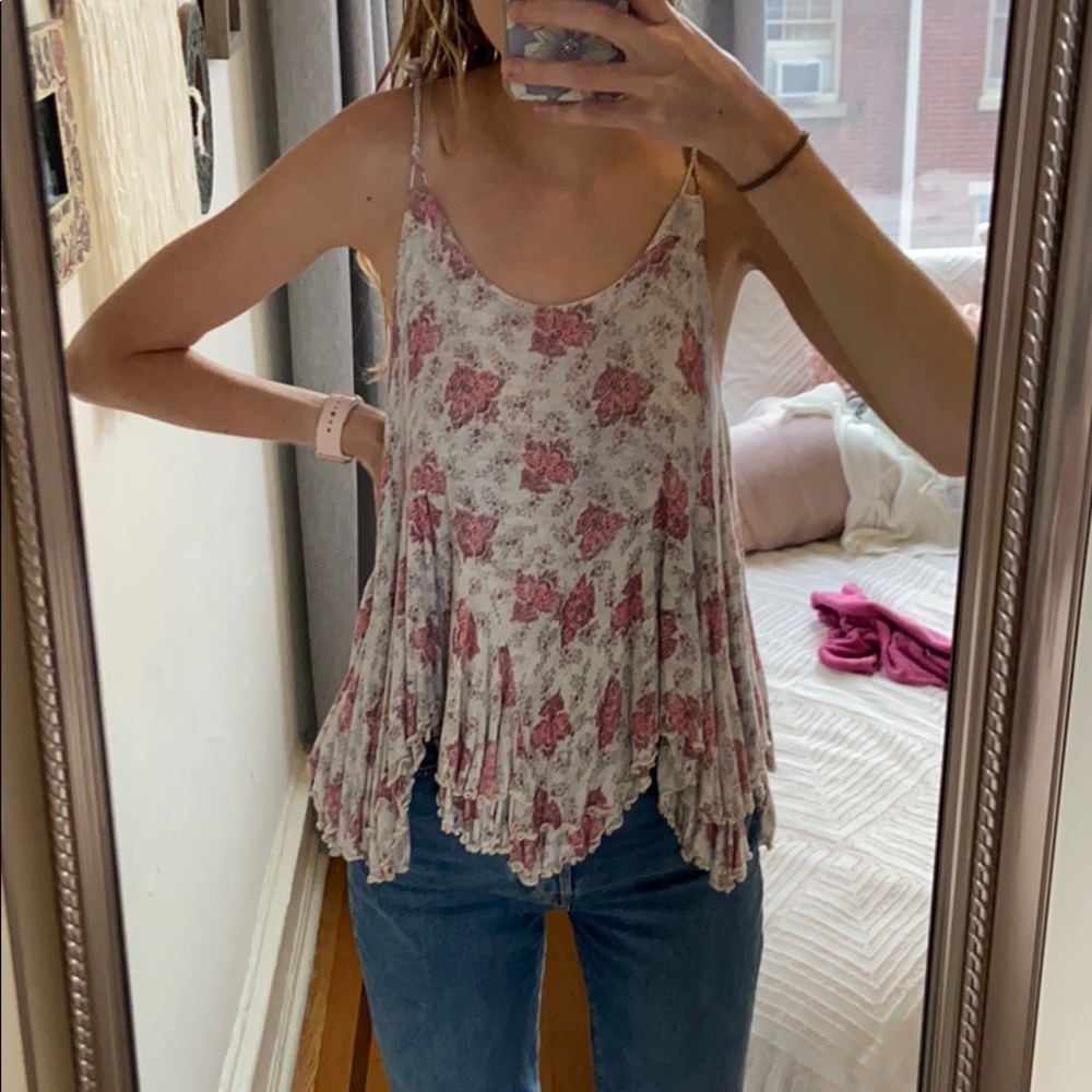 Free People Flowy Floral Tank